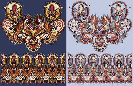 Necklace embroidery print for fashion design illustration.のイラスト素材