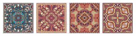 Traditional ornamental floral paisley bandannaのイラスト素材