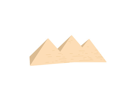 Three pyramids in Giza - Cheops, Khafre and Menkaureのイラスト素材