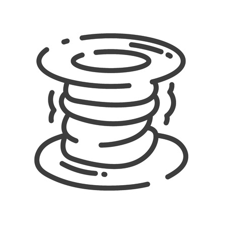 trendy line style icon about sewing toys - spool of thread, vector illustrationのイラスト素材