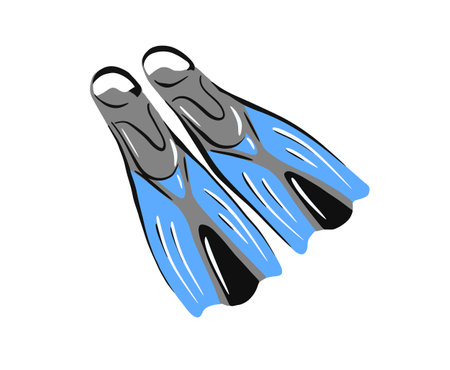 Fins for snorkeling and swimming vector illustrationのイラスト素材