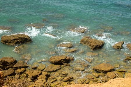 Atlantic ocean, spanish seashoore, rocks. Beauriful seascapeの写真素材