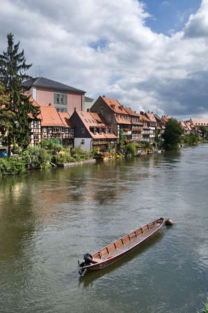 Klein-Veneding (Little Venice) district, Bamberg, Germanyの写真素材