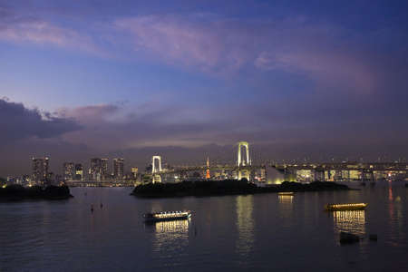 Night Tokyo view from Odaiba district