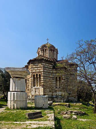 Holy Apostles church at the Ancient Agora of Athens, Greeceの写真素材