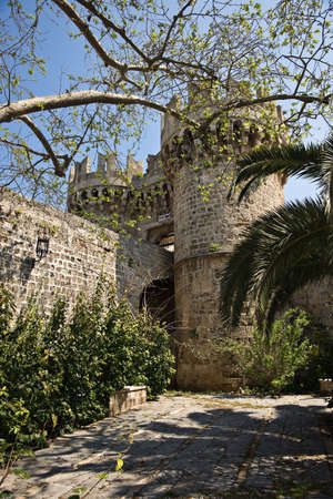 Gate to the Old Town of Rhodes, Greeceの写真素材