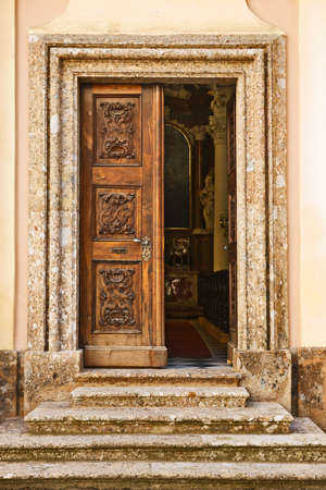 Church door, Innsbruck, Austriaの写真素材