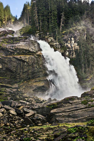 Krimmler waterfall, Hohe Tauern National Park, Austriaの写真素材