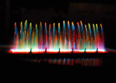Color musical fountainの写真素材