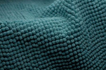 Close-up texture of a terry towel. Blue fabric.の写真素材