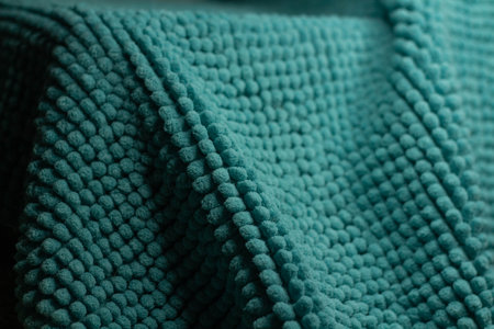 Close-up texture of a terry towel. Blue fabric.の写真素材