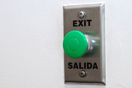 Exit door button.の写真素材