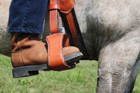 Horse foot holder.の写真素材