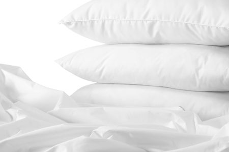 Triple pillows. の写真素材