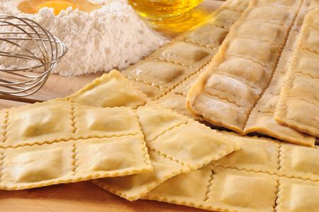 Homemade raviolis.の写真素材