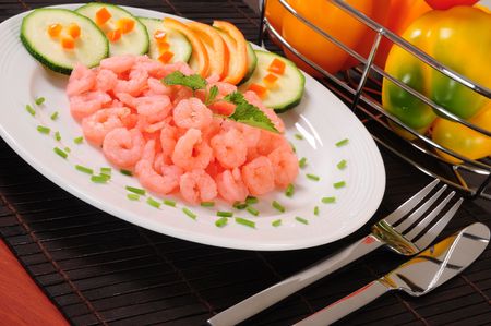Prepared shrimp.の写真素材