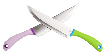 Kitchen knives. Isolated