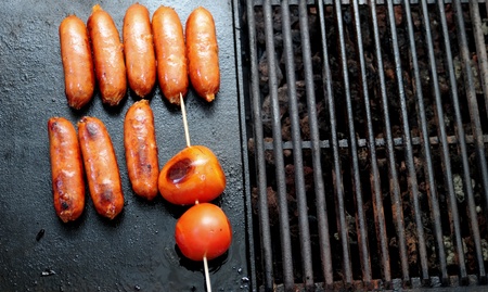 Grilled sausage.の写真素材