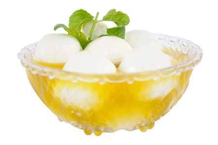 Labne, Yogurt balls from goat milk with olive oil 