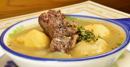 Colombian cuisine  Caldo de costilla の写真素材