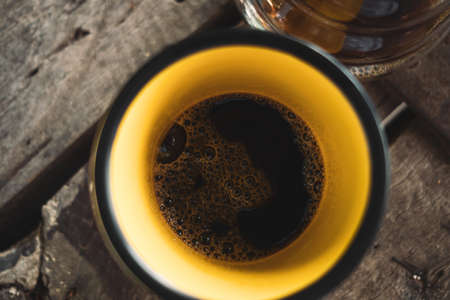 barista dripping coffee and slow coffee bar styleの写真素材