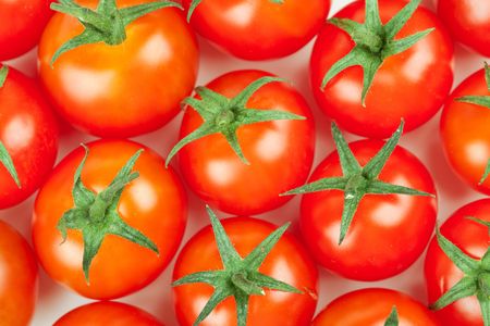 Many Fresh Cherry Tomatoesの写真素材