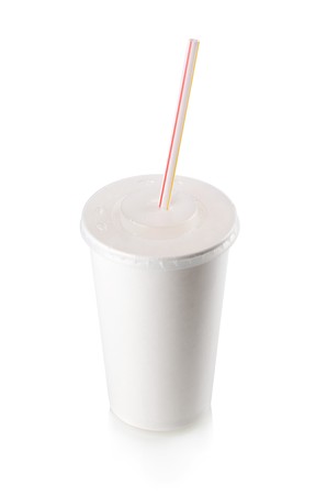 Fast food drink. Isolated on whiteの写真素材