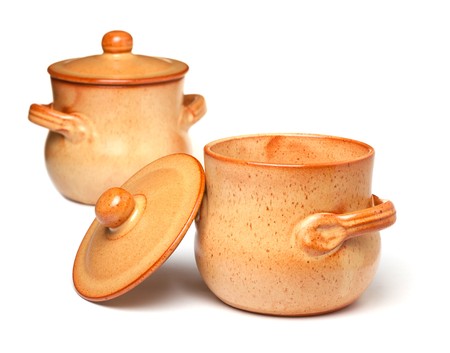 China dishware. Isolated on white backgroundの写真素材