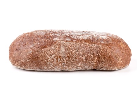 Fresh brown bread. Isolated on white backgroundの写真素材