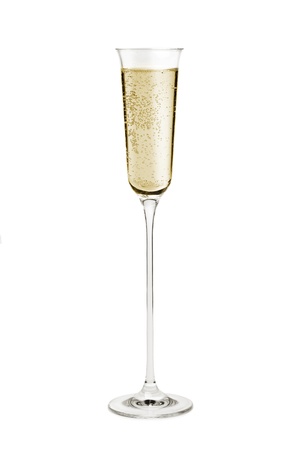 Champagne glass. Isolated on white backgroundの写真素材