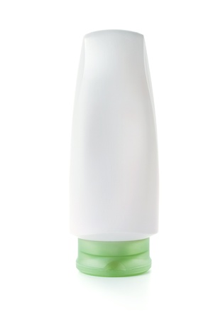 Shampoo bottle. Isolated on white backgroundの写真素材