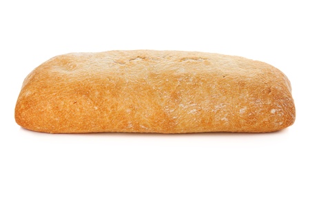 Ciabatta bread. Isolated on white backgroundの写真素材