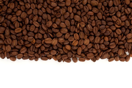 Coffee beans on white backgroundの写真素材