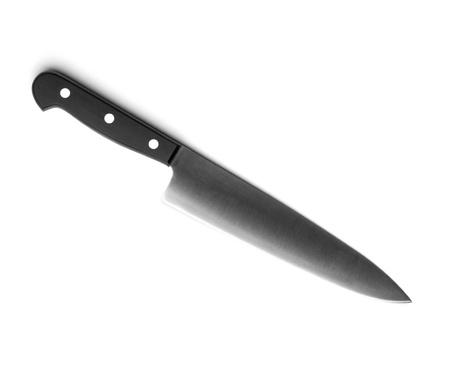 Chef knife. Isolated on white backgroundの写真素材