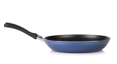 Frying pan. Isolated on white backgroundの写真素材