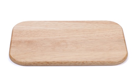 Chopping board. Isolated on white backgroundの写真素材