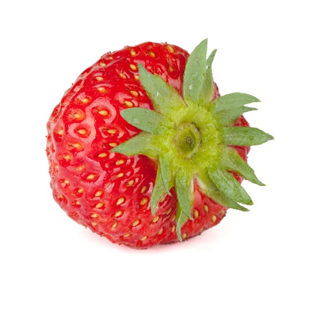 Strawberry fruit. Isolated on white backgroundの写真素材