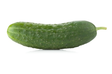 Fresh cucumber vegetable. Isolated on white backgroundの写真素材