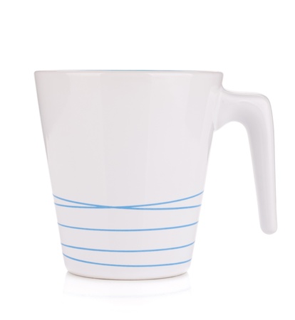 White coffee cup  Isolated on white backgroundの写真素材
