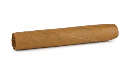Cuban cigar. Isolated on white backgroundの写真素材