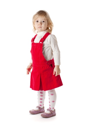 Baby girl. Isolated on white backgroundの写真素材