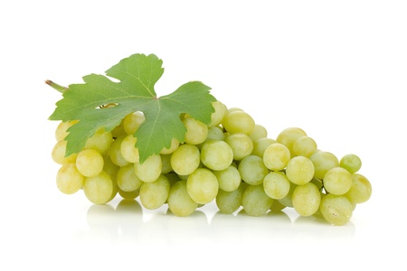 Fresh ripe grapes. Isolated on white backgroundの写真素材