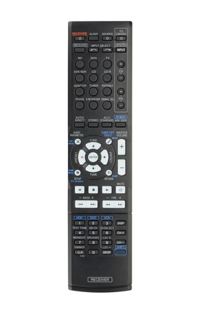 Receiver remote control. Isolated on white backgroundの写真素材