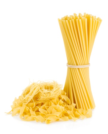 Bunch of spaghetti. Isolated on white backgroundの写真素材