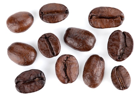Coffee beans. Isolated on white backgroundの写真素材
