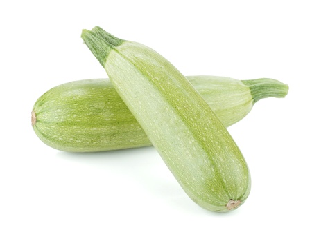 Fresh marrow vegetable. Isolated on white backgroundの写真素材