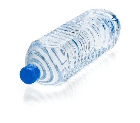 Soda water bottle. Isolated on white backgroundの写真素材