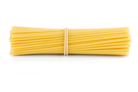 Bunch of spaghetti. Isolated on white backgroundの写真素材