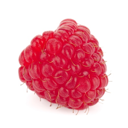 Ripe raspberry. Isolated on white backgroundの写真素材