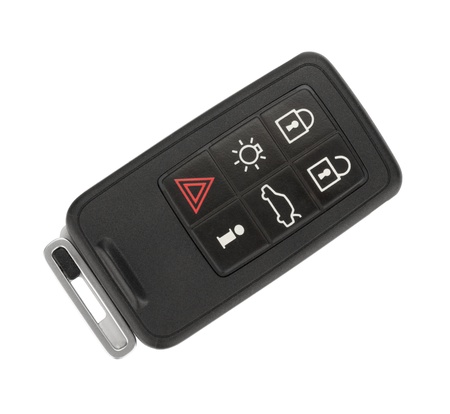 Car remote key  Isolated on white backgroundの写真素材